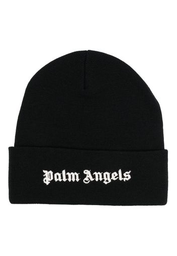 Palm Angels Mütze mit Logo-Stickerei - Schwarz