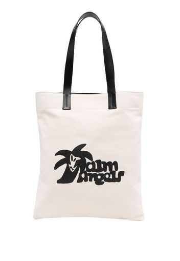 Palm Angels Shopper mit Logo-Print - Nude