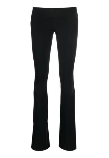 Palm Angels low-rise striped flared leggings - Schwarz