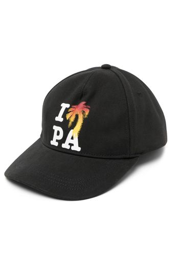 Palm Angels logo-print cotton cap - Schwarz