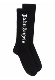 Palm Angels Socken mit Intarsien-Logo - Schwarz