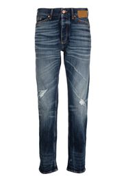 Palm Angels SLIM 5 POCKETS DENIM BLUE BROWN - Blau