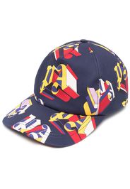 Palm Angels Baseballkappe mit Logo-Print - Blau