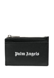 Palm Angels Kartenetui mit Gotik-Print - Schwarz