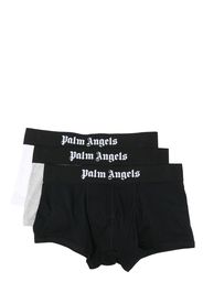 Palm Angels tri-pack logo-waistband boxer set - Grau