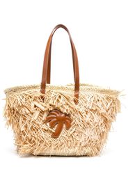 Palm Angels Shopper aus Raffiabast - Nude