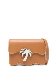 Palm Angels Palm Beach leather crossbody bag - Braun