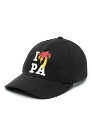 Palm Angels logo-print cotton hat - Schwarz