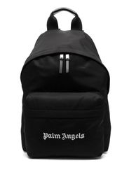 Palm Angels logo-embroidered backpack - Schwarz