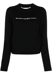 Palm Angels Sunsets embroidered jumper - Schwarz