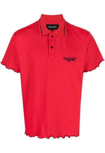 Palmer lettuce-edge polo shirt - Rot