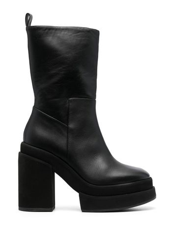 Paloma Barceló platform leather boots - Schwarz