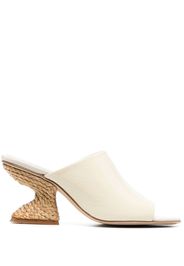 Paloma Barceló 85mm open-toe leather mules - Weiß