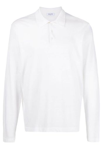 Paltò long-sleeved cotton-linen polo shirt - Weiß