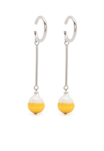 Panconesi Vacanza Floating Pearl drop earrings - Gelb