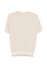 PANICALE ribbed striped T-shirt - Nude