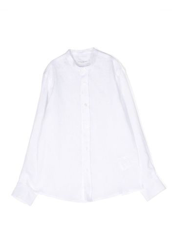 Paolo Pecora Kids collarless long-sleeved shirt - Weiß