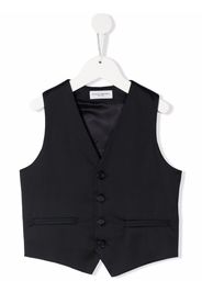 Paolo Pecora Kids V-neck single-breasted waistcoat - Blau