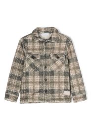 Paolo Pecora Kids button-up checked shirt jacket - Grün