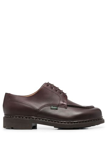 Paraboot logo-patch leather derby shoes - Braun