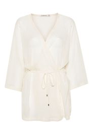 PARAMIDONNA Semi-transparenter Aurora Kimono - Weiß