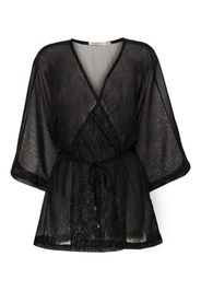 PARAMIDONNA Aurora Lurex-Strandkleid - Schwarz