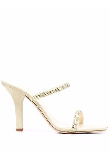 Paris Texas Holly Linda 90mm embellished mules - Nude