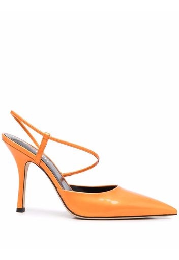 Paris Texas leather slingback pumps - Orange