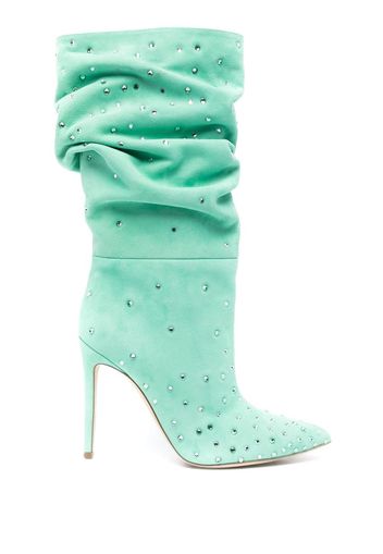 Paris Texas Holly crystal-embellished boots - Grün