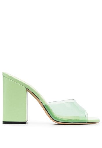 Paris Texas Anja 100mm translucent mules - Grün