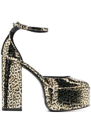 Paris Texas leopard-print 130mm sandals - Braun