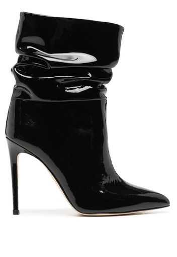 Paris Texas slouchy 90mm patent-leather boots - Schwarz