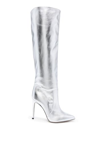 Paris Texas 115mm leather stiletto boots - Silber