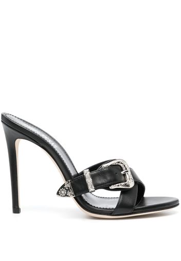 Paris Texas buckle-detail mules - Schwarz