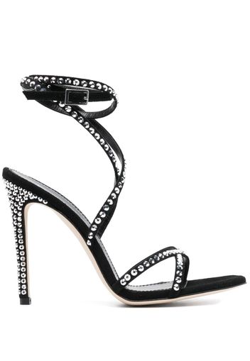 Paris Texas crystal-embellished strap-detail sandals - Schwarz