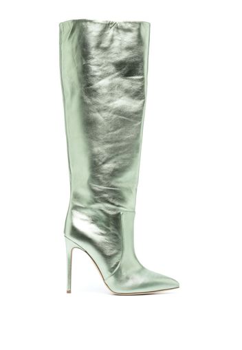 Paris Texas The Stiletto 105mm metallic boots - Grün