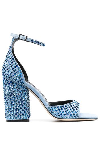 Paris Texas Holly Fiona 100mm rhinestone sandals - Blau