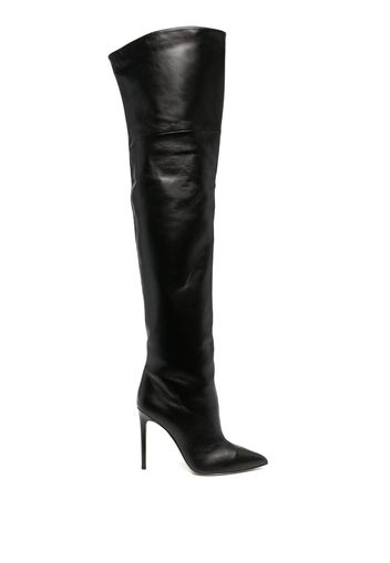 Paris Texas 115mm over the knee boots - Schwarz