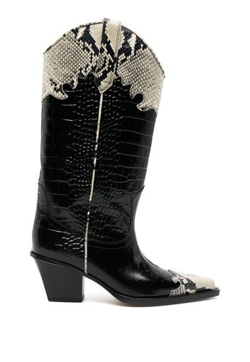 Paris Texas Ricky 60mm leather boots - Schwarz