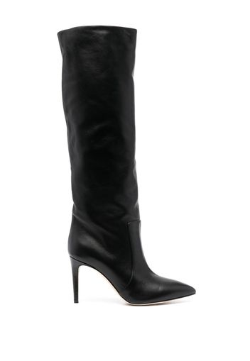 Paris Texas Stiletto 85mm leather boots - Schwarz