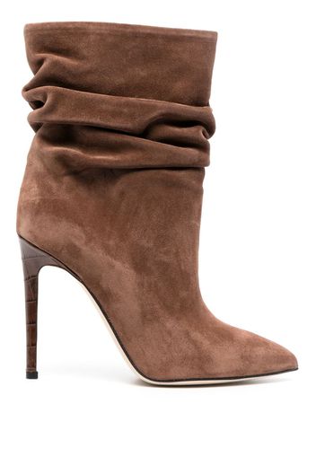 Paris Texas 110mm slouchy stiletto ankle boots - Braun