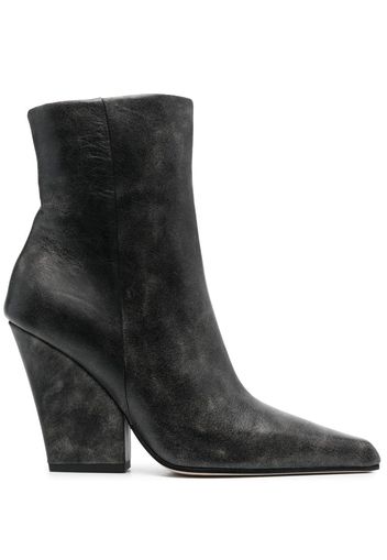 Paris Texas 90mm pointed-toe leather ankle boots - Schwarz