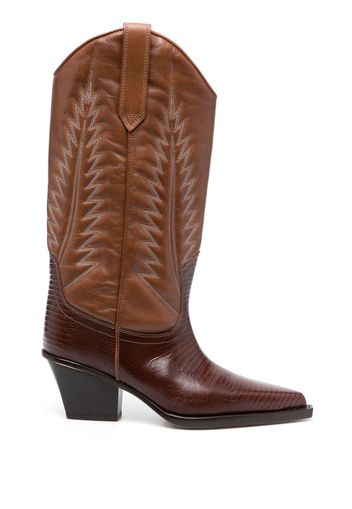 Paris Texas Rosario 70mm western leather boots - Braun