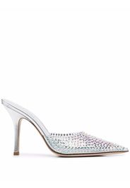Paris Texas pointed-toe crystal-studded pumps - Silber