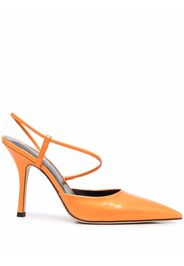 Paris Texas leather slingback pumps - Orange