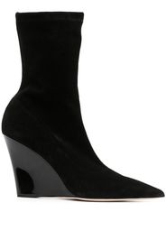 Paris Texas Wanda 95 105mm wedge boots - Schwarz