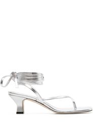 Paris Texas metallic 50mm leather thong sandals - Silber