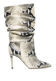 Paris Texas python-print slouchy boots - Mehrfarbig