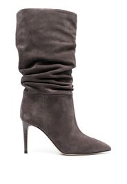 Paris Texas 90mm slouchy suede boots - Grau