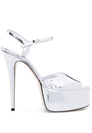 Paris Texas Pamela 145mm platform sandals - Silber